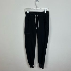 FIGS Black Jogger Drawstring Pants